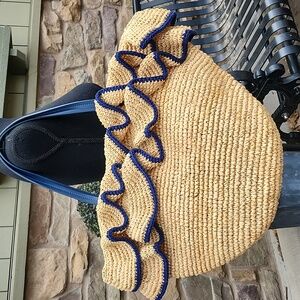 Mark & Graham Tan and Blue Tote Bag